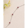 thumbnail image 6 of CACA LADY Red Anklet for Women 925 Sterling Silver January Birthstone Anklets for Women Garnet Women's Anklets Birthday Jewelry for Mom Wife, 6 of 6