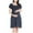 Navy, variant on FFENYAN Plus Size Women's Summer Fashion Loose Short Sleeve Nursing Dress with V-Neck - Stylish Solid Color Maternity Dress for Daily Life and Elegant Occasions