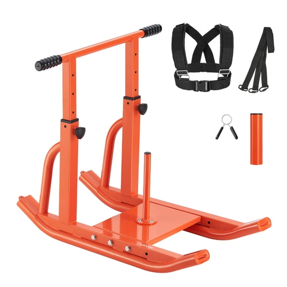 VEVOR Weight Power Pull Push Sled Workout Fitness Strength Speed Training Sled Orange