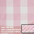 thumbnail image 4 of Pink White Buffalo Plaid Semi Sheer Curtains 84 Inches Long,Lovely Girls Room Buffalo Check Drapes,Farmhouse Bedroom Living Room Window Treatment,Rod Pocket,Pink/White(Pack of 2), 4 of 8