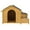 B-Beige, variant on Pefilos 67" Wood Dog House for Medium Dogs, Outdoor and Indoor Cat Shelter, Weatherproof Pet Kennel with Porch, Beige