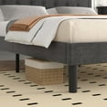 thumbnail image 4 of VECELO Full Upholstered Platform Bed Frame with Height Adjustable Headboard, Tufted Button Bed, No Box Spring Needed, Dark Gray, 4 of 9