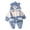 Blue, variant on Esaierr Baby Fleece Tops Pants Set for Toddler Boys Winter Sweatshirt Pants 2PCS Set with Hooded Warm Outfits for 1-5Y