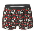 thumbnail image 6 of Men's Boxer Briefs, Red Mushrooms print Soft Comfy Mens Underwear Boxer Briefs Breathable With Widen Waist, 6 of 7