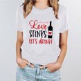 thumbnail image 4 of Cadeau de Saint-Valentin pour Femmes Mode Col Rond Imprimé T-shirt à Manches Courtes Décontracté Ample Hauts, 4 of 8