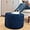 Dark Blue, variant on Round Pouf Ottoman Stuffed 20 x 20 x 14 Inches Boho Poof Foot Stool Home Decor Floor Pouffe Ottoman Foot Rest for Couch Sofa Bean Bag Chairs Living Room Bedroom (Light Coffee)