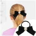French Elegant Pearl Bow Knot Hair Band Hair Rope Fashion Retro