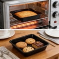 thumbnail image 5 of hulanddfd 9 Inch Non-Stick Square Cake Pan, Carbon Steel Brownies Pans Rust-resistant Bakeware for Cake Brownies Lasagna, Dishwasher Safe and Easy Clean Durable Quality(Black), 5 of 7