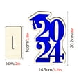 thumbnail image 2 of KONTONTY 1Set Rectangular Wood Table Sign For Graduation Parties Decorative Congrats Grad Table Decor 7.94X5.70X1.97In, 2 of 8