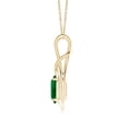 thumbnail image 2 of ANGARA Lab Grown 2.25 Ct Oval Emerald Solitaire Infinity Knot Pendant for Women in 14K Yellow Gold (Size-10x8mm) | May Birthstone, Anniversary, Jewelry Gift for Women | Lab-Grown Emerald Necklace, 2 of 7