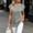#0081-Gray, variant on Women's Casual Cap Sleeve Color Solid Tops Crewneck Sweatshirts Comfy Loose Fit Pullover Daily