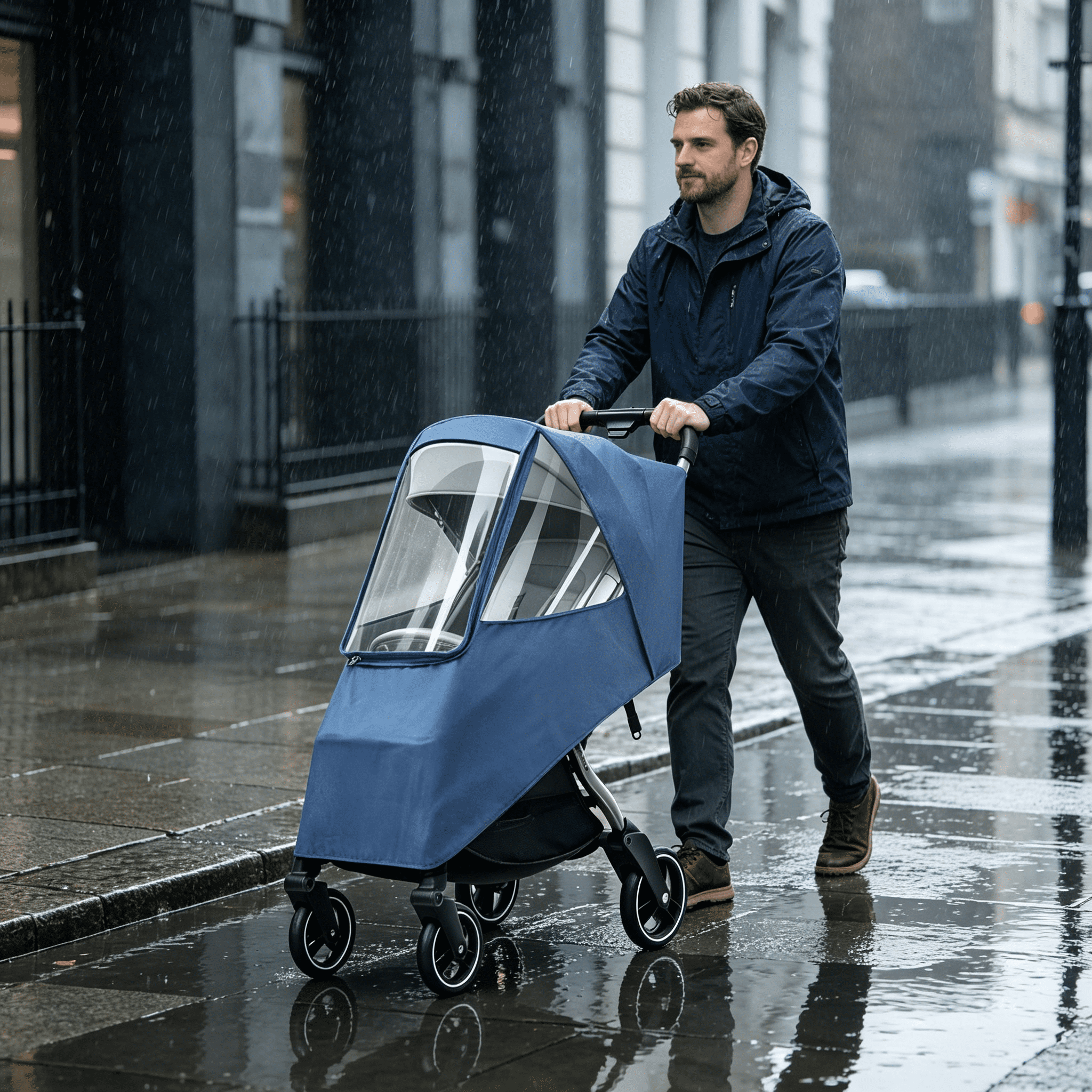 LADYGYM 2026 New Baby Stroller Cold Weather Shield,Winter Universal Windproof Stroller Rain Cover Protection Travel Baby Pram Rain Cover Pushchairs Accessories Dust Snow Protection Weather Shield