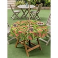 thumbnail image 5 of Outdoor Tablecloth with Umbrella Hole Zipper Summer Green Leaves Round Tablecloth 54" Waterproof Outside Table Cloth Tropical Watercolor Botanical Patio Table Cover Tablecloths for Picnic Party, 5 of 8