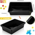 thumbnail image 2 of 10 Pcs Flat Storage Organizer Tray Bin Letter Size Paper Tray for Classroom Plastic Stackable File Organizer for School Office Teacher Book Organization（ Black, 13.78 x 9.84 x 3.15 Inch）, 2 of 13