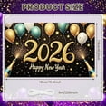 thumbnail image 2 of Golden Numbers 2026 New Year Banner Colorful Balloons Happy New Year Display Star Decorations Firework Design New Year Backdrop for New Year Eve 2026 Celebration New Year Party, 2 of 8