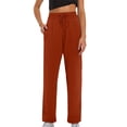 thumbnail image 1 of Women's Leisure Printed High - Waisted Wide - Leg Pants - Drawstring Elastic, Comfortable Long Pants with Pockets for Daily Wear, 1 of 5