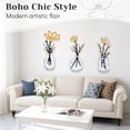 thumbnail image 2 of Metal Wall Art Decor Rustic Home Decor Modern Farmhouse Dining Room Housewarming Gifts Minimalist Flower Wall Decors for Livingroom Bathroom Bedroom 3PCS Design 7, 2 of 6