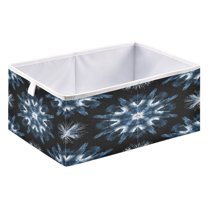 Foldable Fabric Storage Bin Home Cubes Clothing Organizer Bins Large Collapsible Box Basket for Home Organizer Explosion Of Blue Ink