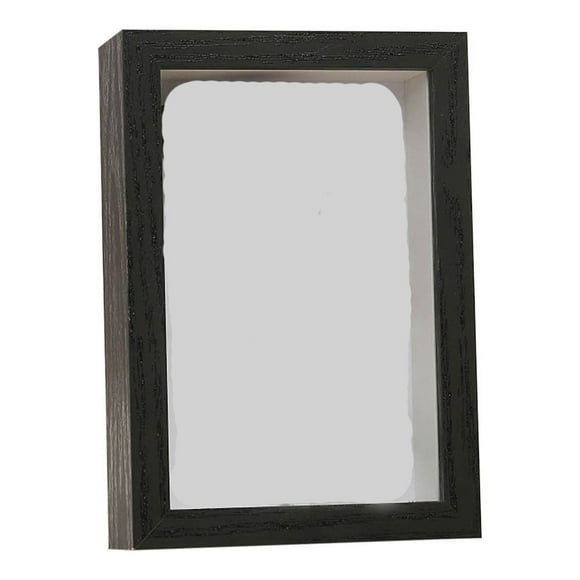 6x4 Inch Box Frame Display Case with Glass Door - Shadow Box for Photos, Bouquets, Keepsakes, Medals & Memorabilia - Wooden Picture Frame for Home or Office Decor