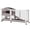 Brown, variant on Rabbit Hutch 62" Mobile Bunny Cage Outdoor Indoor on Wheels with 3 Tray