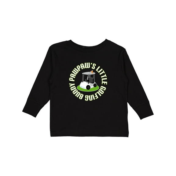 Inktastic PawPaw Little Golfing Buddy Boys Long Sleeve Toddler T-Shirt