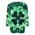 thumbnail image 4 of St Patricks Day Tops for Women, 3/4 Sleeve T Shirt, Crew Neck Tees Blouse Ladies' Loose Casual St. Patrick's Day Printed Shirts Round Neck Three Quarter Sleeves 3/4 Sleeved T-Shirt Top, 4 of 5