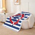 thumbnail image 2 of Erosebridal Nautical Rudder Throw Blanket for Couch 60x80,Abstract Stripes Fleece Blanket,Teens Room Decorative, 2 of 6