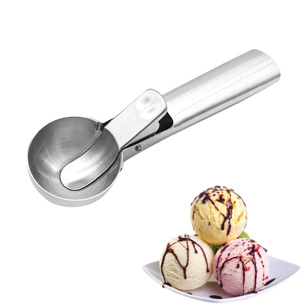 CDHN Premium Ice Cream Scoop with Trigger Ice Cream Scooper Stainless Steel, Heavy Duty Metal