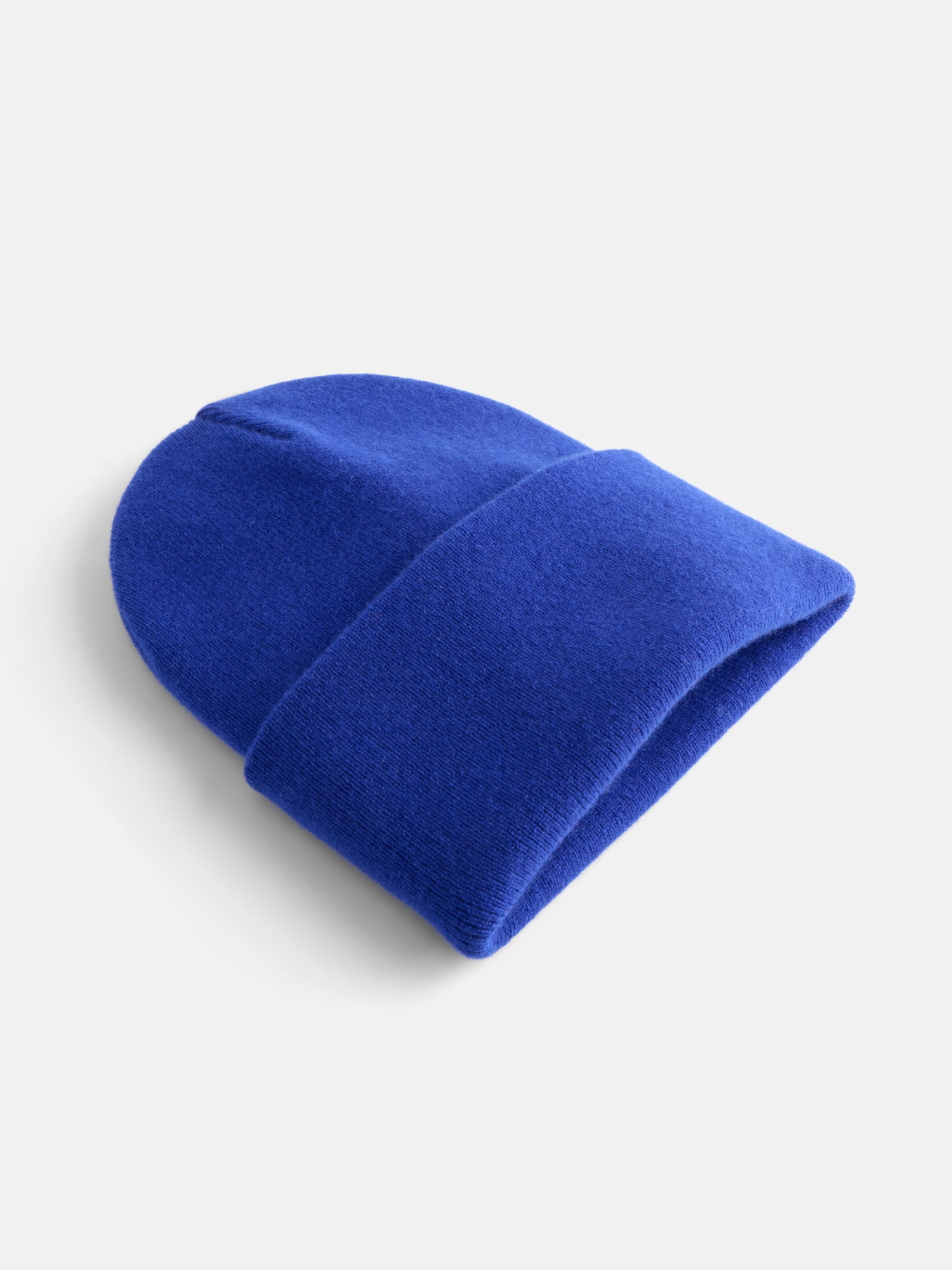 Free Assembly Men's Cashmere Ribbed Beanie Hat, One Size