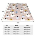 thumbnail image 3 of Bixox Fleece Blanket Cute Hand Drawn Bear Pattern Super Soft Double-Sided Microfiber Flannel Blanket for Sofa, Bed, Couch, Suitable for All Seasons -, 3 of 5