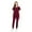 Burgundy, variant on Scrubs Set - Stretchy Polyester-Spandex Medical Nursing Uniform for Women, 7 Colors, S-XXL, Uniformes Medicos Mujer