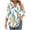 White, variant on 3/4 Length Sleeve Womens Tops V Neck Front Pleated Graphic T-Shirts Casual Dressy Blouses Fall Spring Tshirts (XL, Gray)