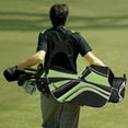 thumbnail image 4 of Gymax Golf Stand Bag 6 Way Divider Golf Carry Bag w/ Straps & 7 Storage Pockets Green, 4 of 10