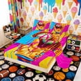 thumbnail image 2 of Erosebridal Cute Sport Baseball Glove Full Size Sheets, Pink Ice Cream Drip Bed Sheets for Girls and Boys, 4-Piece, 1 Flat Sheet, 1 Fitted Sheet and 2 Pillowcases, 2 of 6