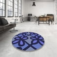 thumbnail image 4 of Ahgly Company Machine Washable Indoor Rectangle Transitional Midnight Blue Area Rugs, 7' x 10', 4 of 7