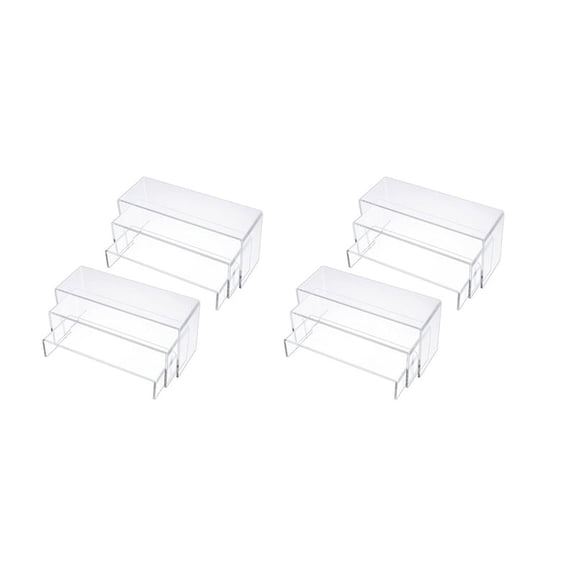 Acrylic Display Risers, Clear Stands Shelf for Display 12Pcs