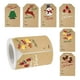 thumbnail image 1 of Etiquetas adhesivas navideñas, 250 unidades/rollo, pegatinas para regalos navideños, 6 estilos., 1 of 5