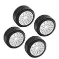 thumbnail image 4 of lionlar 4 Pieces 1/8 RC Car Tires Assembly Modification RC Accessories Crawler Truck white, 4 of 9