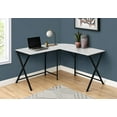 thumbnail image 1 of Monarch Specialties Computer Desk, Home Office, Corner, 55"l, L Shape, Work, Laptop, Metal, Laminate, White, Black, Contemporary, Modern, 1 of 4