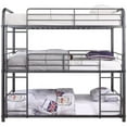 thumbnail image 4 of Acme Cairo Triple Bunk Bed in Gunmetal, Multiple Sizes, 4 of 4