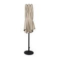 thumbnail image 6 of Emma + Oliver 15 FT Weather and Water-Resistant Triple Head Patio Umbrella with Easy Lift Crank Function in Tan, 6 of 8