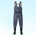 thumbnail image 4 of heyac Breathable Ripstop Stocking Boot Foot Fishing Hunting Waders Lightweight Grey Camo Chest Wader for Men Women, 4 of 5