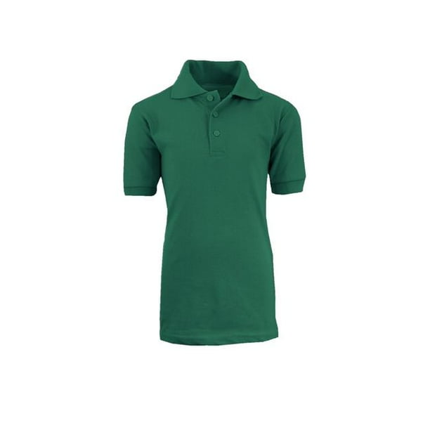 Adult School Uniform Mens Polo Shirt Hunter Green, Medium Case of 36