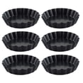 thumbnail image 1 of 6Pcs Kitchen Baking Fruit Pie Molds Cake Molds Cake Making Molds for Home (Black), 1 of 6