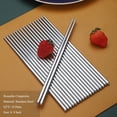 thumbnail image 6 of ReaNea Silver 10 Pairs of Reusable Chopsticks, Stainless Steel Metal Chopsticks, Japanese Chinese Korean Chopsticks 8.9 Inch, 6 of 8