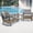 Gray, variant on Homefun 3 Piece Patio Rocking Bistro Set, PE Rattan Rocking Chairs Set of 2 and Steel Side Table, Outdoor Furniture Conversation Set with Cushion for Patio Lawn Garden Cafe Pub