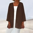 thumbnail image 2 of Timegard 3/4 Sleeve Cardigan for Women Lightweight Open Front Coats Fall Casual Loose Thin Jackets, 2 of 5