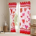 thumbnail image 3 of Feelyou Red Love Heart Black Out Curtains, Cartoon Watercolor Art Curtains Pack of 2 (42x63 Each), Romantic Valentines Day Bedroom Curtains, Black Out Curtains Decor, 3 of 6