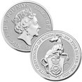thumbnail image 4 of British Royal Mint Queen's Beast; White Greyhound - 2 Oz Silver Coin .9999 Pure , Bullion, 4 of 4