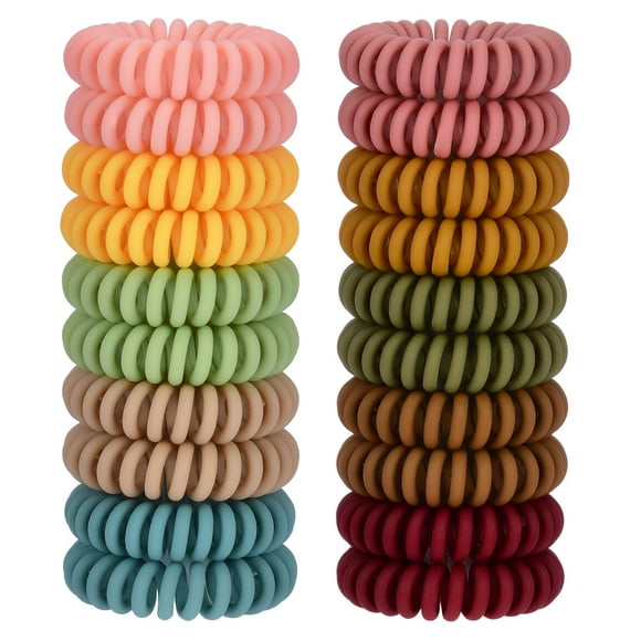 JessLab Élastiques à Cheveux en Spirale, Lot de 20 Élastiques à Cheveux en Spirale Sans Traces, Attaches de Queue de Cheval Sans Marque Ni Dommage pour Tous les Types de Cheveux